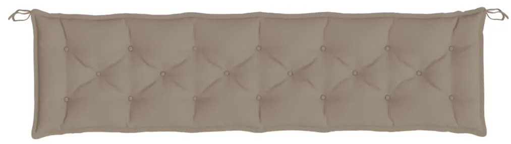 vidaXL Μαξιλάρια Πάγκου Κήπου 2 τεμ. Taupe 200x50x7cm Ύφασμα Oxford