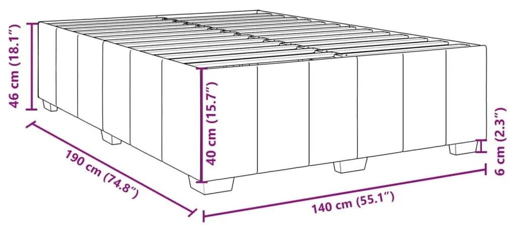 Κρεβάτι Boxspring με Στρώμα Taupe 140x190 εκ. Υφασμάτινο - Μπεζ-Γκρι