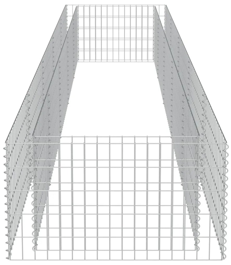 vidaXL Συρματοκιβώτιο-Γλάστρα Υπερυψωμένη 450x90x50 εκ. Γαλβ. Χάλυβας