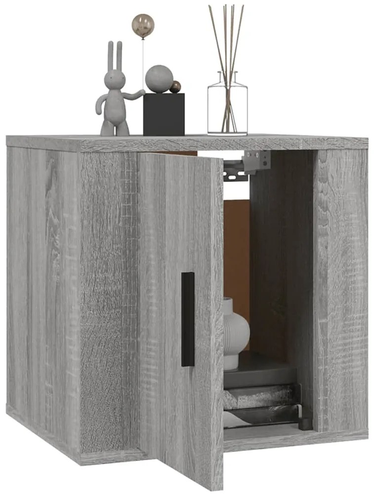 vidaXL Έπιπλα Τηλεόρασης Επιτοίχια 2 τεμ. Γκρι Sonoma 40x34,5x40 εκ.