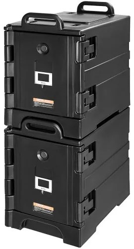 VEVOR Insulated Food Pan Carrier Stackable Catering Dishbox 81QTx 2 Chafing Dish