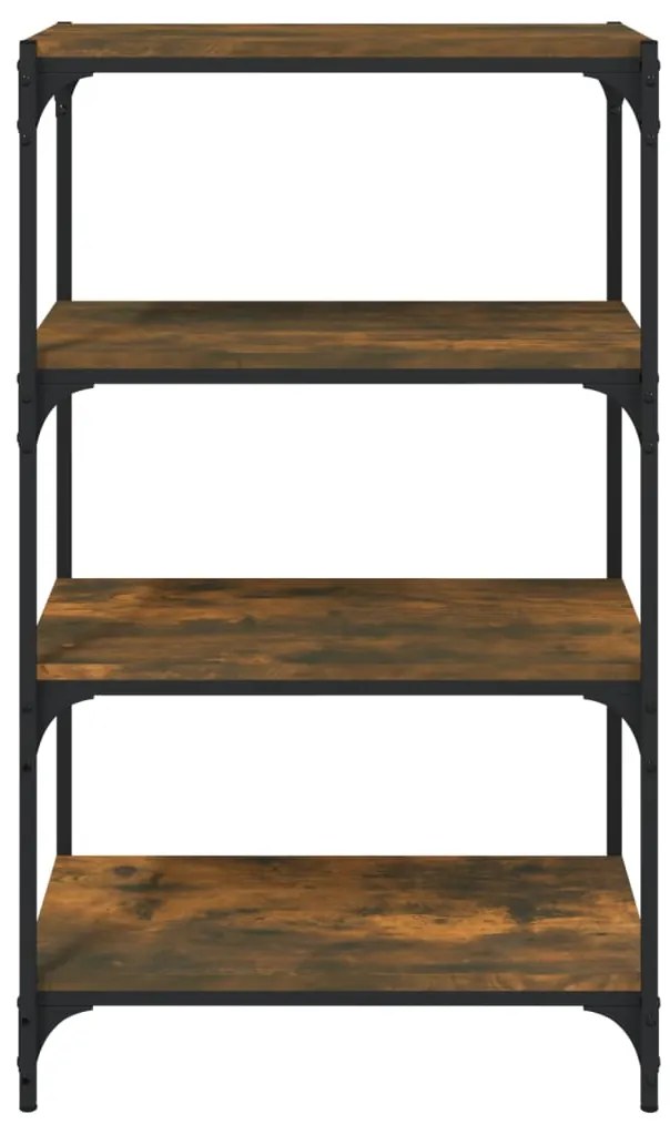 vidaXL Βιβλιοθήκη Καπνιστή Δρυς 60 x 33 x 100 εκ. Επεξ. Ξύλο &amp; Ατσάλι