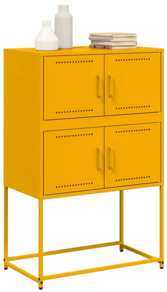 vidaXL Ντουλάπι Μουσταρδί 68,5x38,5x107 εκ. από Ατσάλι