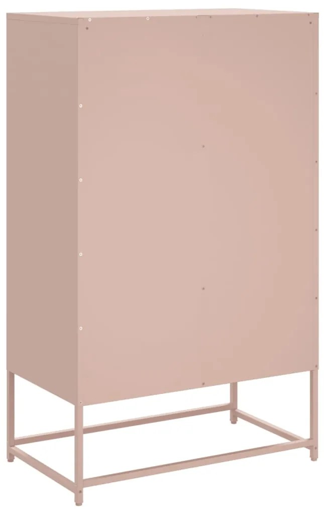 vidaXL Ντουλάπα Ροζ 68 x 39 x 111,5 εκ. από Χάλυβα