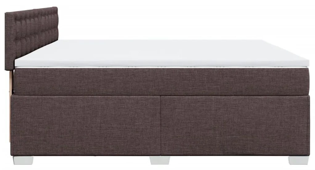 ΚΡΕΒΑΤΙ BOXSPRING ΜΕ ΣΤΡΩΜΑ ΣΚΟΥΡΟ ΚΑΦΕ 200X200 ΕΚ. ΥΦΑΣΜΑΤΙΝΟ 3288312