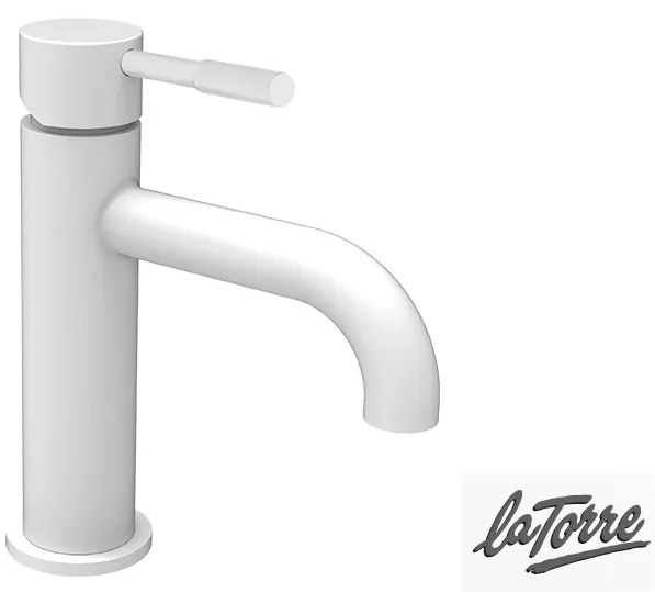 Μπαταρία Νιπτήρα με Αυτόματη Βαλβίδα, Τech La Torre White Matt 12007-300