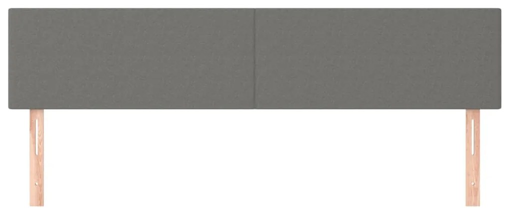 vidaXL Κεφαλάρια Κρεβατιού 2 τεμ. Σκ. Γκρι 80 x 5 x 78/88εκ.Υφασμάτινο