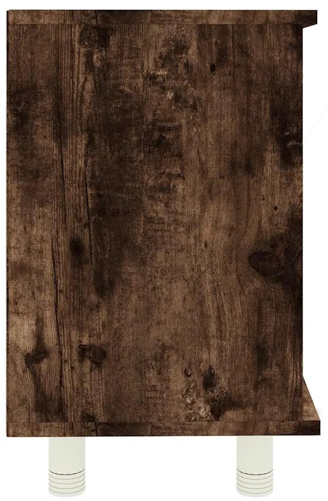 vidaXL Ντουλάπι Μπάνιου Καπνιστή Δρυς 60x32x53,5 εκ Επεξεργασμένο Ξύλο