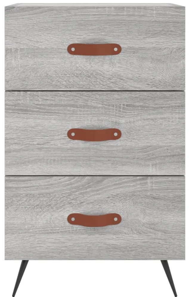 vidaXL Κομοδίνο Γκρι Sonoma 40 x 40 x 66 εκ. από Επεξεργασμένο Ξύλο