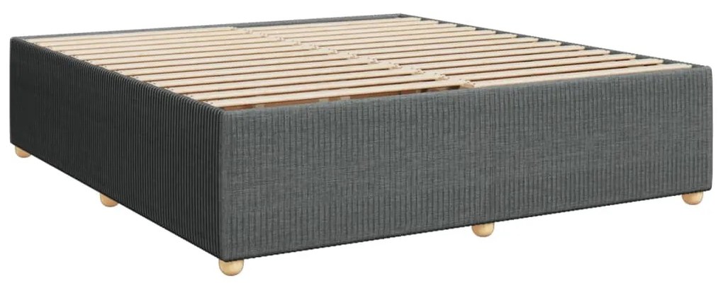 ΚΡΕΒΑΤΙ BOXSPRING ΜΕ ΣΤΡΩΜΑ ΣΚΟΥΡΟ ΓΚΡΙ 180X200 ΕΚ ΥΦΑΣΜΑΤΙΝ 3292150