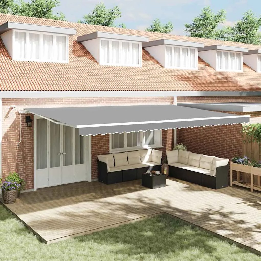 vidaXL Σκελετός Τέντας Λευκό 600 x 350 εκ Αλουμίνιο