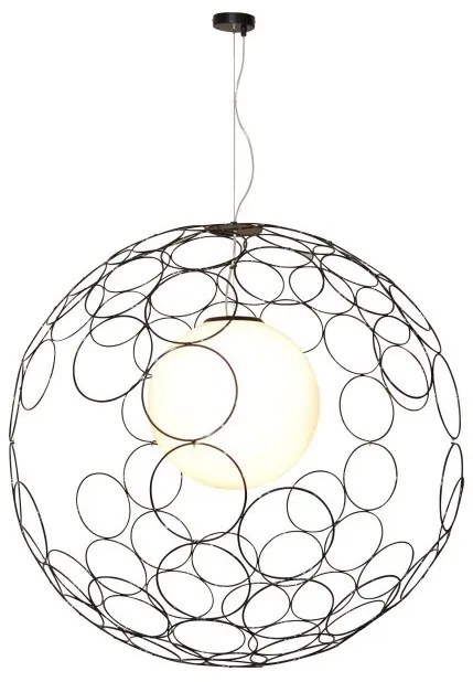 Κρεμαστό Φωτιστικό Οροφής 1xE27 Vintage Φ100cm Aline Homelighting -77-4092-Χρώμιο 77-4092