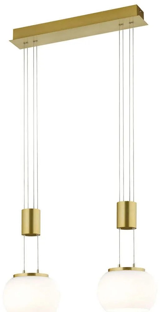 Φωτιστικό Οροφής - Ράγα Madison 342010208 52x18x150cm Dim 2xLed 900Lm 8W Brass-White Trio Lighting