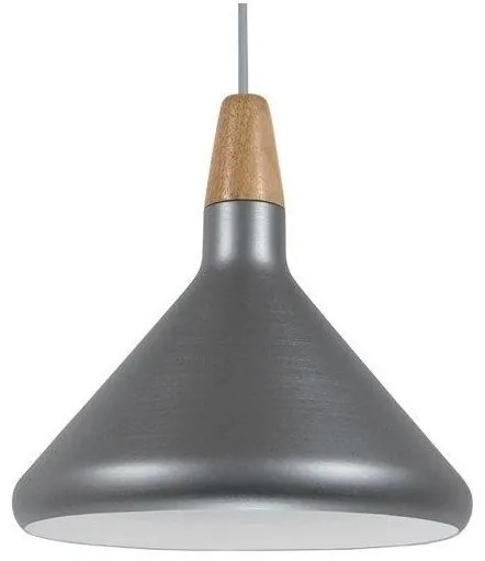 Κρεμαστό Φωτιστικό Οροφής Ασημί Φ27 GloboStar PIROZZI 01277-1277-Ασημί 01277