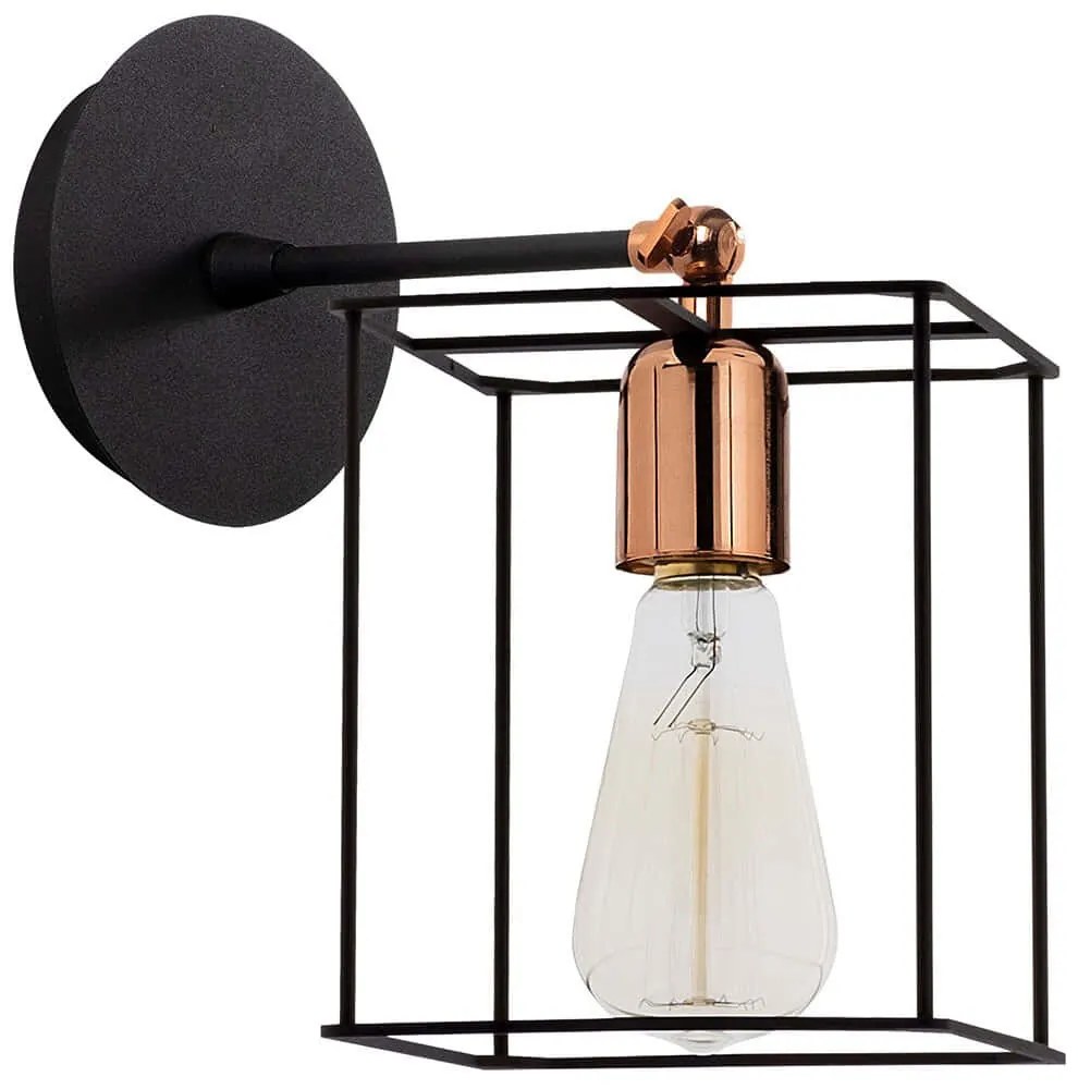Φωτιστικό Τοίχου - Απλίκα Selimiye 525NOR3181 15x20x23cm 1xE27 40W Black-Bronze Opviq