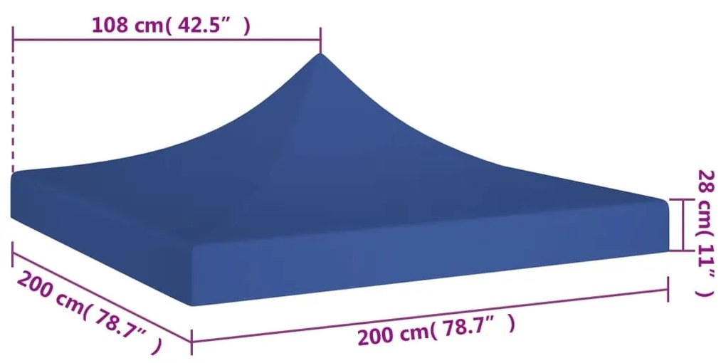 ΚΑΛΥΜΜΑ ΤΕΝΤΑΣ ΕΚΔΗΛΩΣΕΩΝ ΜΠΛΕ 2 X 2 Μ. 270 ΓΡ/Μ² 315337