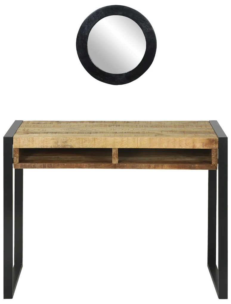 vidaXL Καθρέφτης με Τουλάπι 100x50x75 εκ Solid Rough Wood Mango