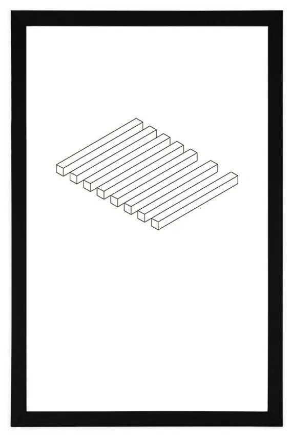 Αφίσα με παρπαστού σε απλή διακόσμηση - 40x60 black