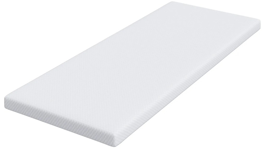 vidaXL Στρώματα Λευκό 70 x 200 cm 100% ύφασμα πολυεστέρα με τζακάρ