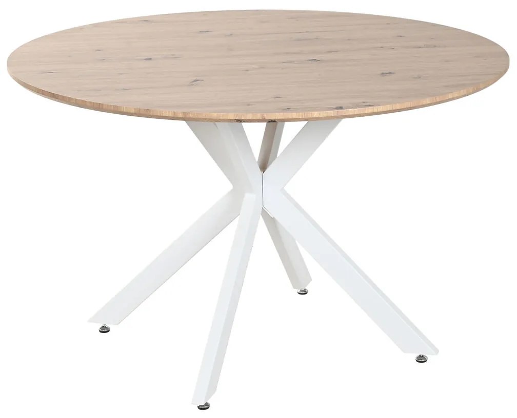 Τραπεζαρία Home ESPRIT Λευκό Καφέ Σίδερο Ξύλο MDF 120 x 120 x 75 cm