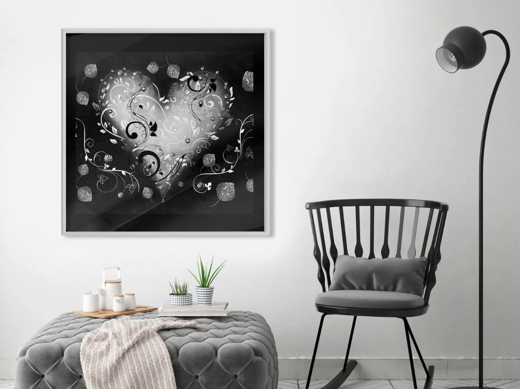 Αφίσα - Ornamented Heart - 30x30 - Χρυσό - Χωρίς πασπαρτού