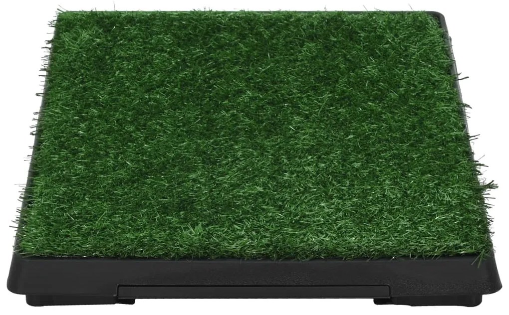 vidaXL Τουαλέτες Κατοικίδ. 2 τεμ Πράσινες 63x50x7 εκ Δίσκος/Συνθ. Χλόη