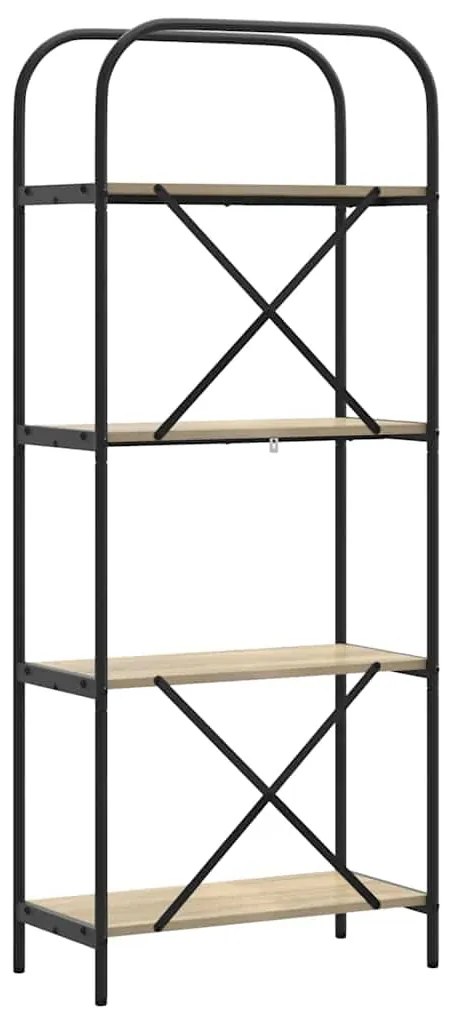 vidaXL Ράφι Βιβλίων Sonoma Δρυς 60 x 30 x 146 εκ Επεξεργασμένο ξύλο