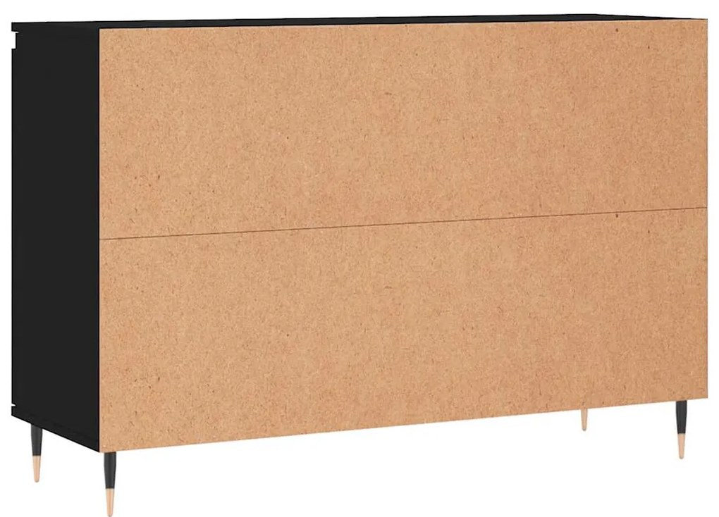 vidaXL Μπουφές Μαύρος 101,5 x 35 x 70 εκ. από Επεξεργασμένο Ξύλο