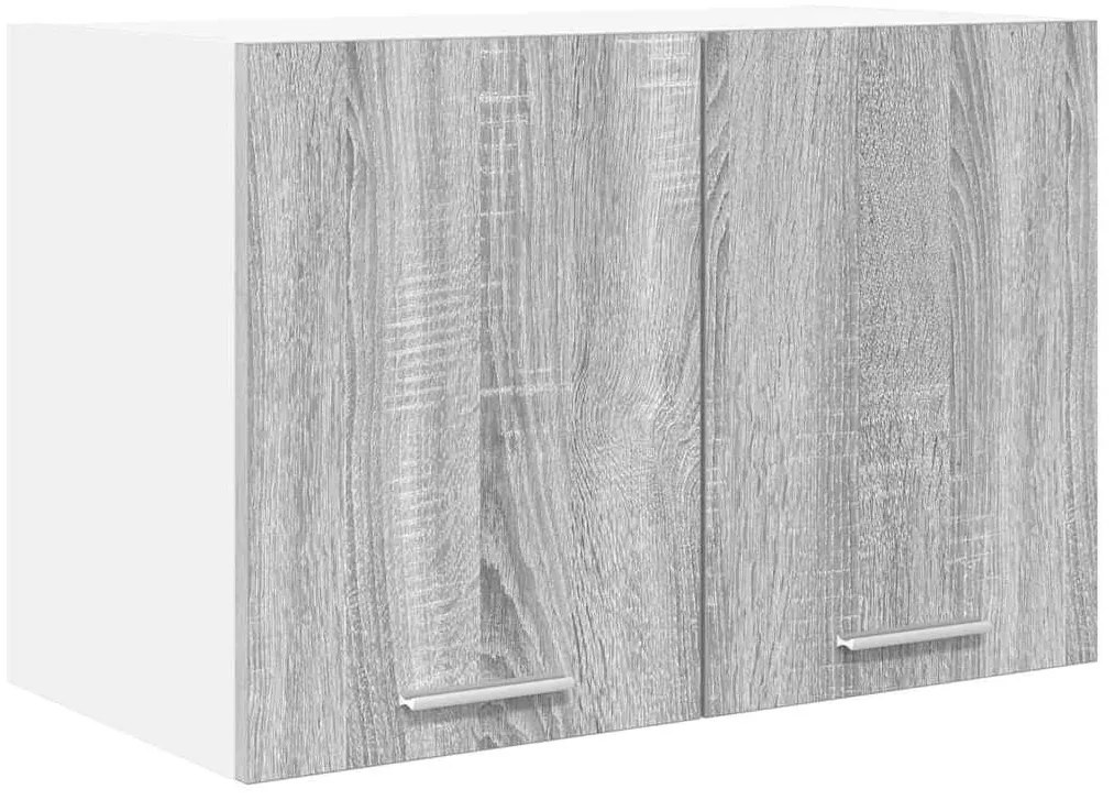 vidaXL Κρεμαστό ντουλάπι Γκρι Σομόνα και Λευκό 60 x 31 x 40 εκ