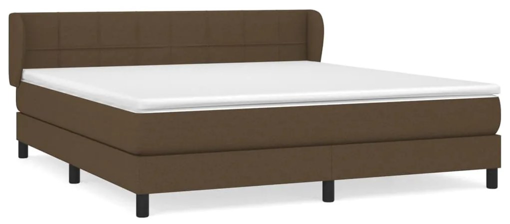 ΚΡΕΒΑΤΙ BOXSPRING ΜΕ ΣΤΡΩΜΑ ΣΚΟΥΡΟ ΚΑΦΕ 160X200 ΕΚ ΥΦΑΣΜΑΤΙΝΟ 3126256