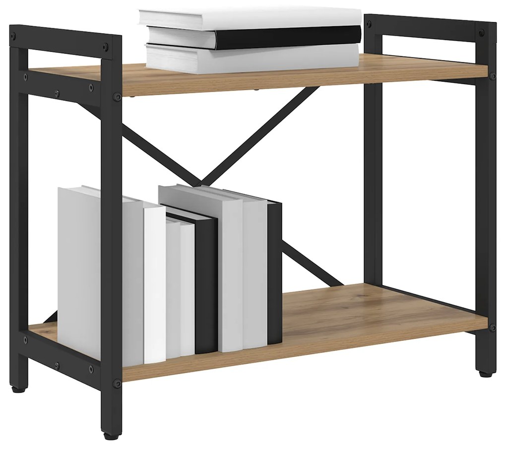 vidaXL Βιβλιοθήκη artisan δρυς 60 x 30 x 48.5 εκ Επεξεργασμένο ξύλο