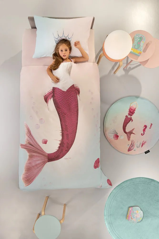 Σετ Σεντόνια Mermaid Suede 2x(170×250) &amp; 1x(50×70) - Saint Clair Kids