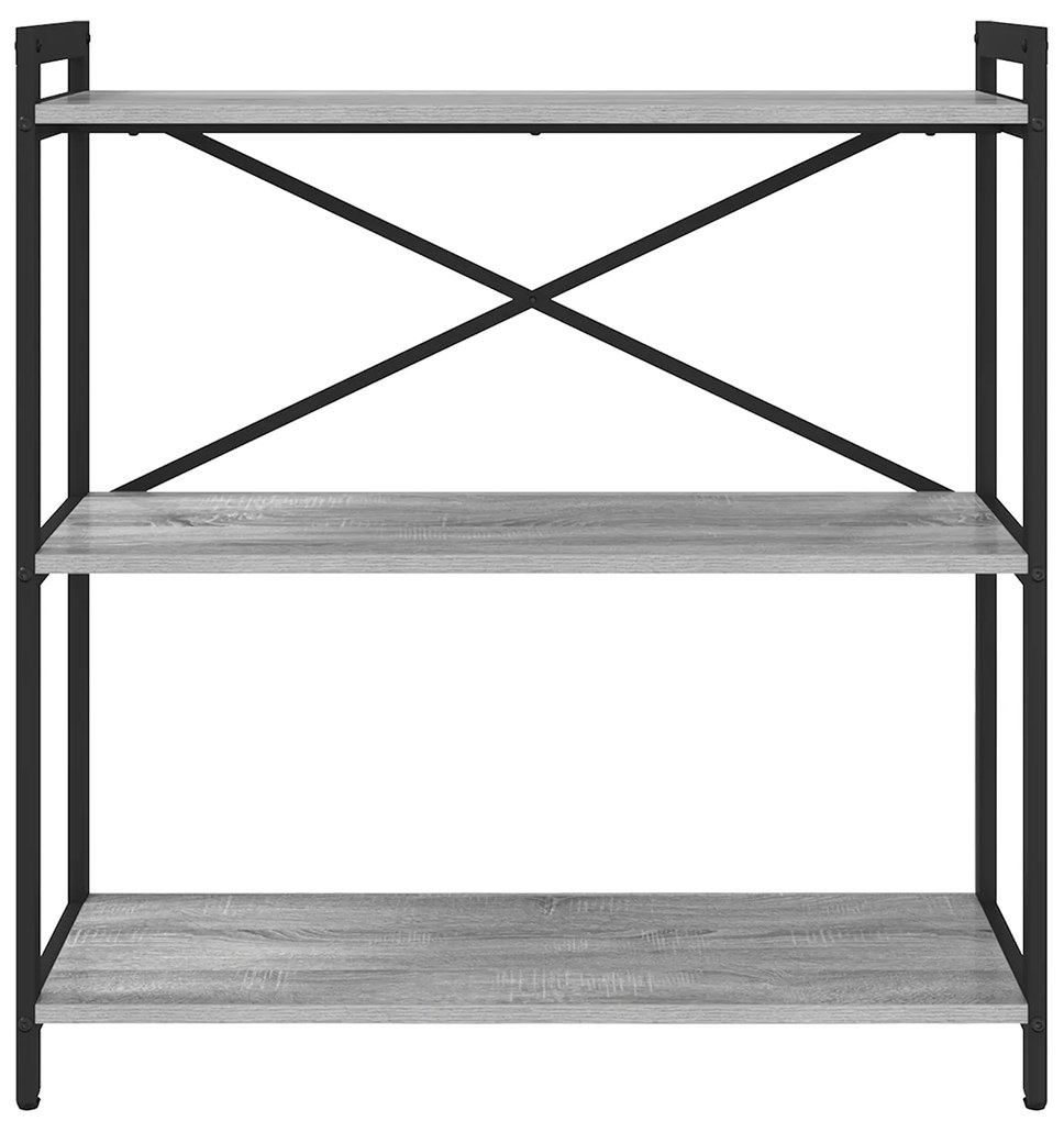 vidaXL Βιβλιοθήκη Γκρι sonoma 80 x 30 x 83 εκ Επεξεργασμένο ξύλο