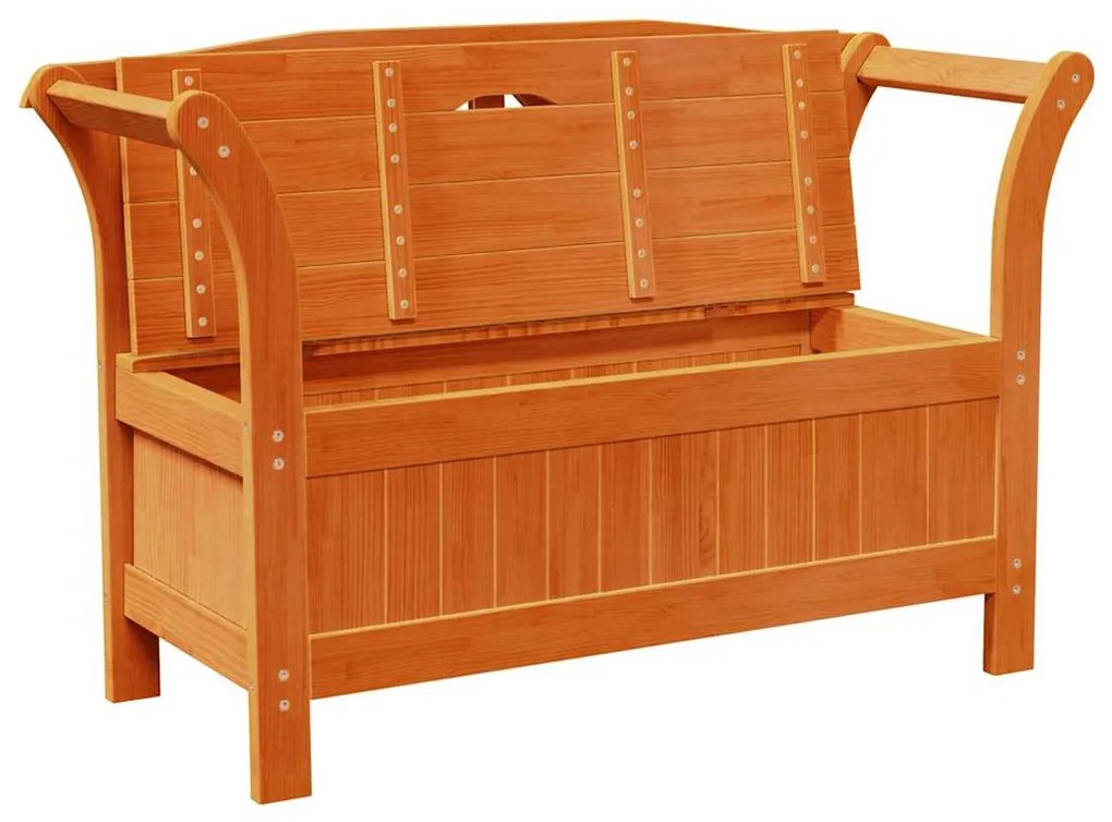 vidaXL Πάγκος Αποθήκευσης Κήπου Καφέ 119 x 76 x 44εκ.