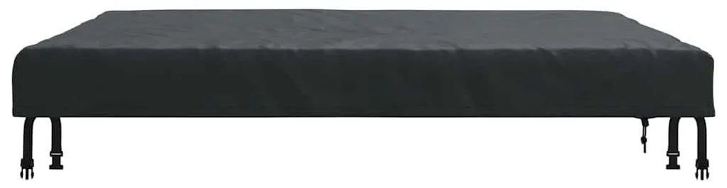 vidaXL Κάλυμμα Τραπέζι Μονόχρωμο Μαύρο 122 x 122 x 15 εκ ύφασμα