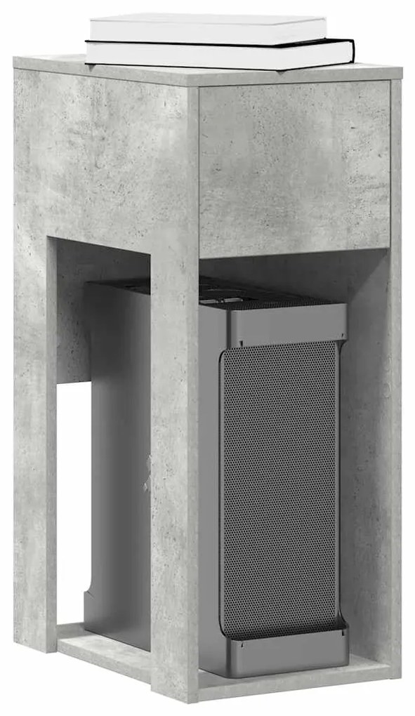Βάση πύργου υπολογιστή με συρτάρι μπετόν γκρι 30x44x74 cm