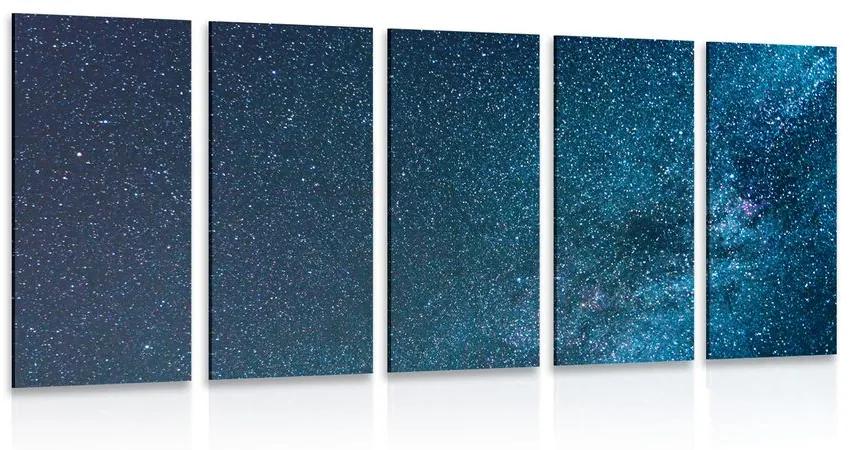 Εικόνα 5 τμημάτων πανέμορφος Γαλαξίας ανάμεσα στα αστέρια - 200x100