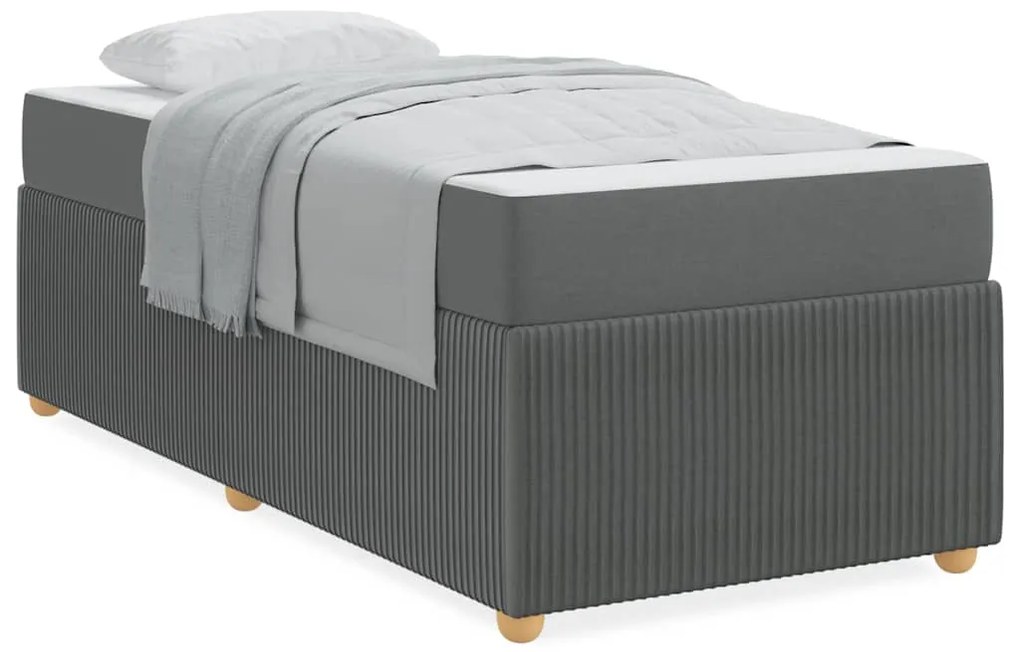 vidaXL Σκελετός Κρεβατιού Άλλο Σκούρο γκρι 80 x 200 cm ύφασμα