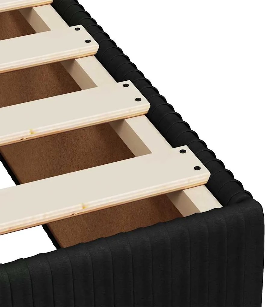 vidaXL Πλαίσιο Κρεβατιού χωρίς στρώμα Μαύρο 120x190 εκ. Βελούδινο