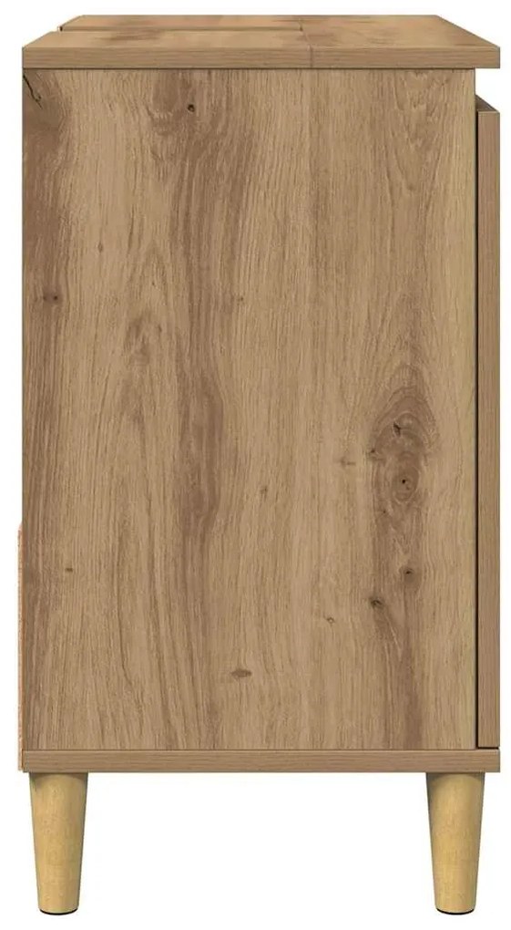 vidaXL Ντουλάπι Νιπτήρα Αρτισιανή Δρυς 65x33x60 εκ. Επεξ. Ξύλο