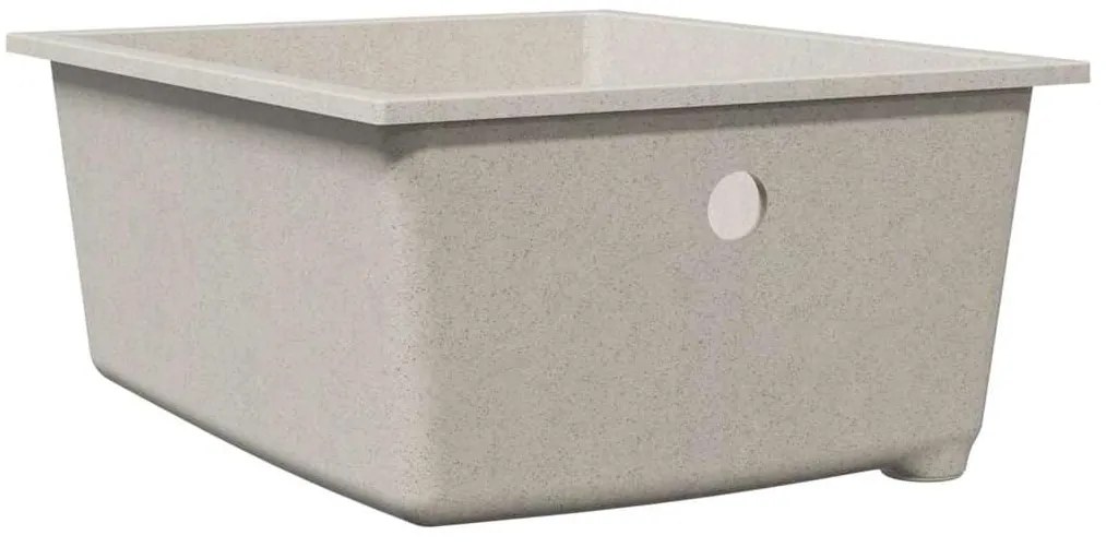 vidaXL Σιντρινο κουζίνας Μπεζ 38 x 44 x 20 εκ. Γρανίτης