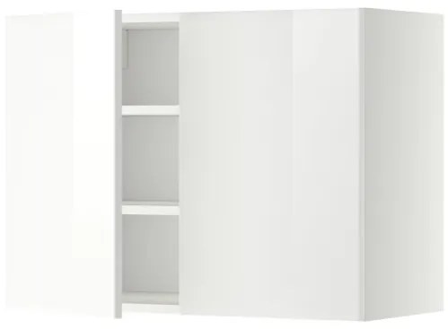 METOD ντουλάπι τοίχου με ράφια/2 πόρτες, 80x60 cm 394.670.35