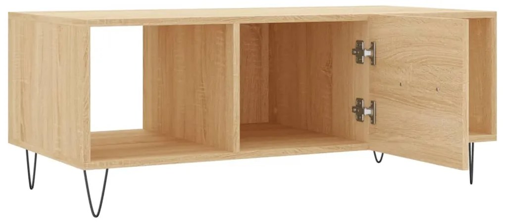vidaXL Τραπεζάκι Σαλονιού Sonoma Δρυς 102x50x40 εκ. από Επεξεργ. Ξύλο