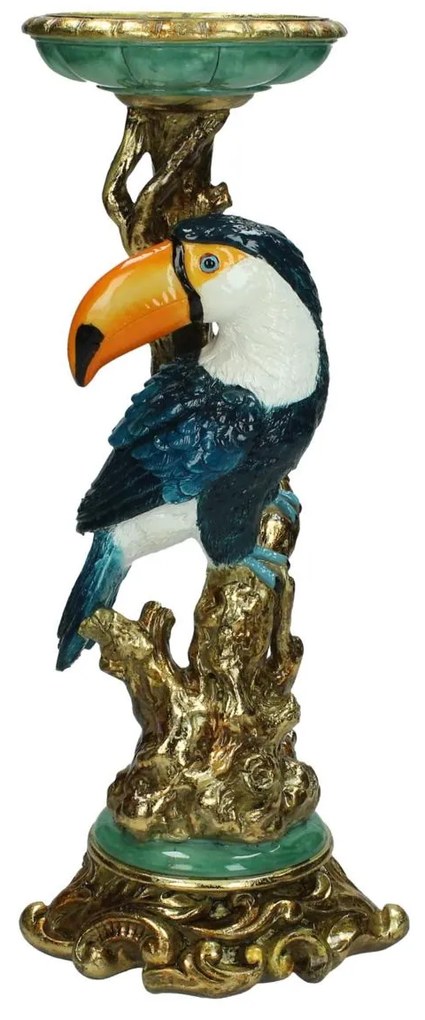 Κηροπήγιο ArteLibre Τουκάν Πολύχρωμο Polyresin 13x10x29.5cm-05151678