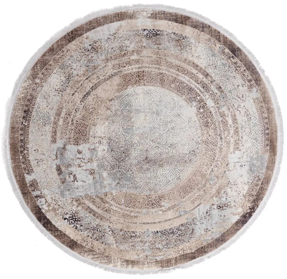 Χαλί Allure 17496 Round Beige-Grey Royal Carpet 160X160 Round