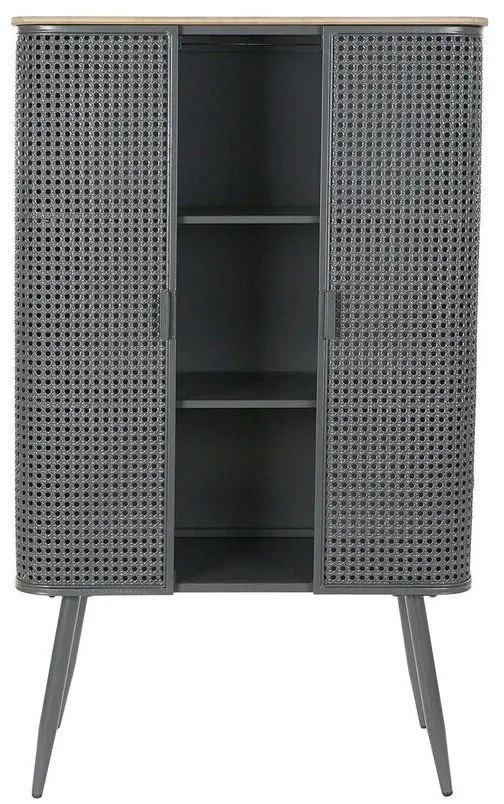 Ράφια DKD Home Decor Φυσικό Γκρι Μέταλλο Ξύλο 2 Ράφια (79 x 39 x 133 cm)