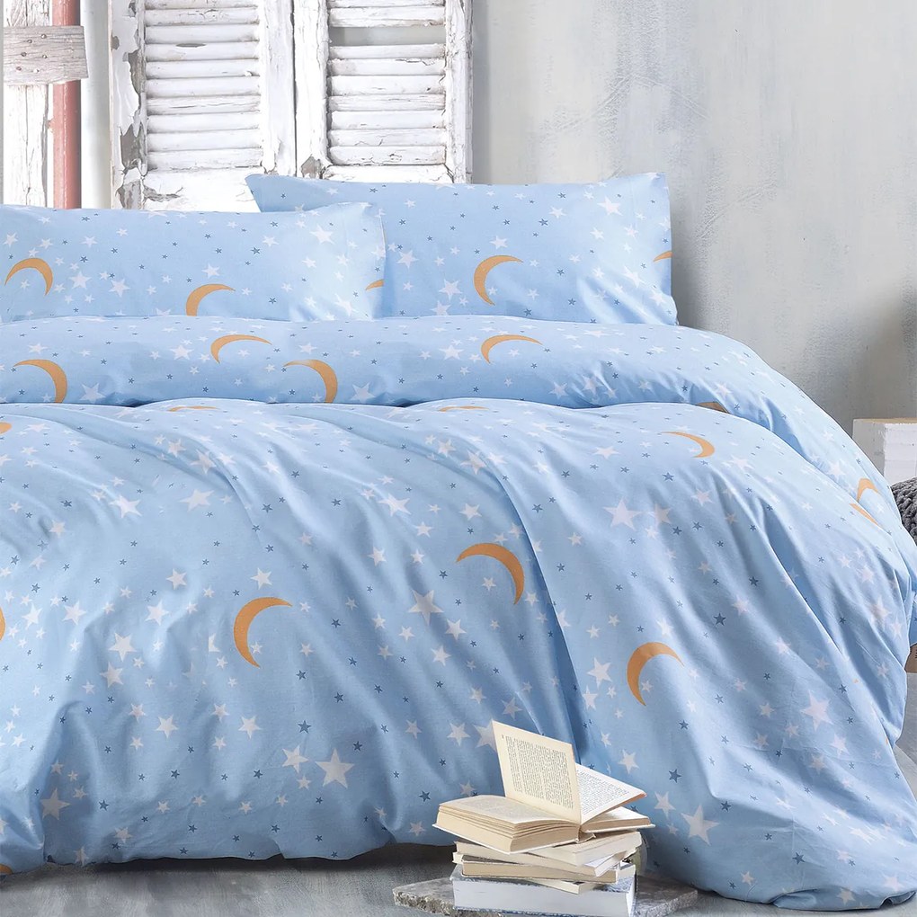 Κουβερλί Μονό (Σετ 160x240) Rythmos Symbol Moonlight Blue