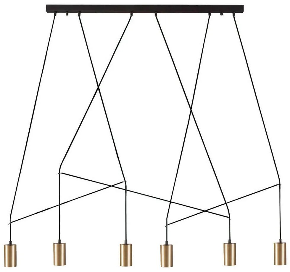 Φωτιστικό Οροφής - Ράγα Imbria 7955 6x10W GU10 Solid Brass Nowodvorski Μέταλλο