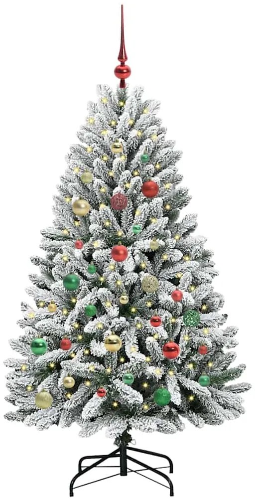 vidaXL Τεχνητό Χριστουγεννιάτικο Δέντρο Πράσινο και Λευκό 150 cm