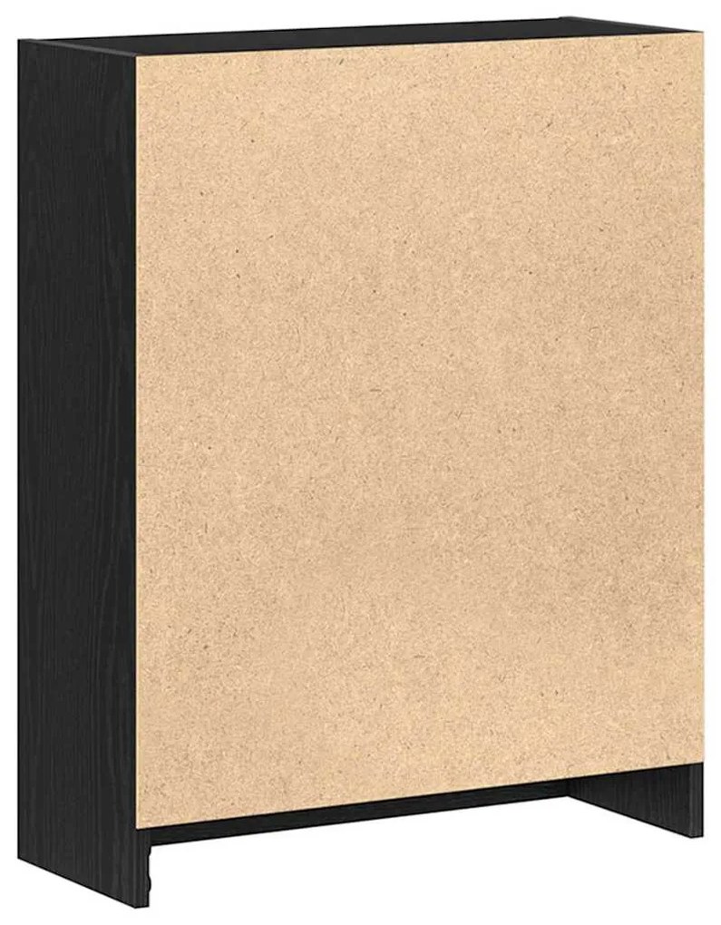 vidaXL Βιβλιοθήκη Μαύρη Οξυά 60 x 24 x 76 cm Επεξεργασμένο ξύλο